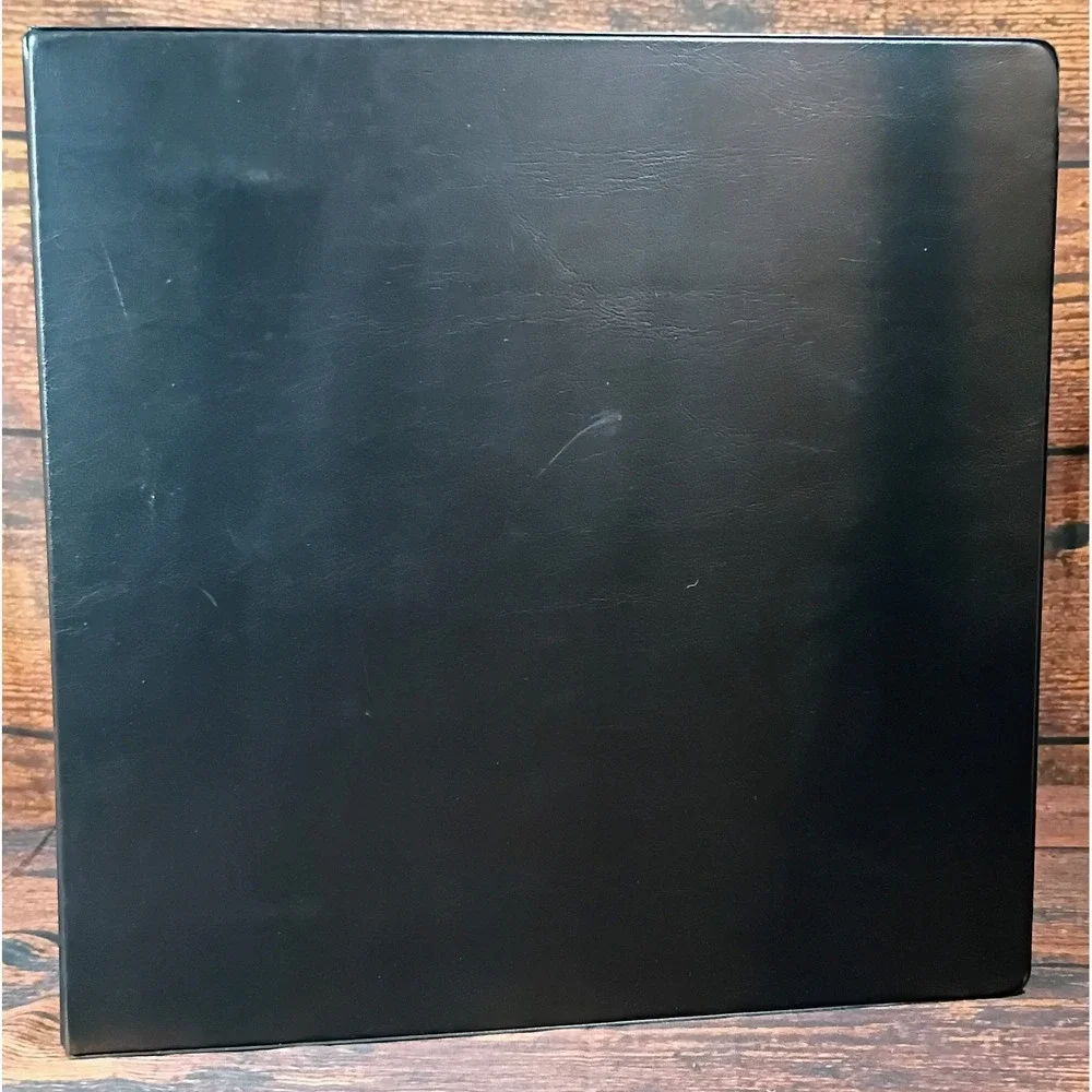 Wilson Jones 384-54 4 Inch 3 Ring Binder Black Faux Leather D-Ring Made in USA